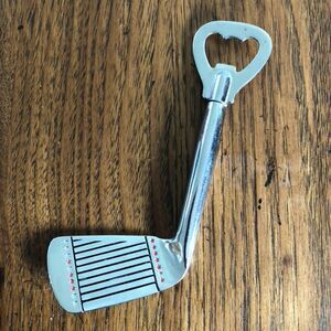 Vintage Chrome Golf Club Bottle Opener 6"